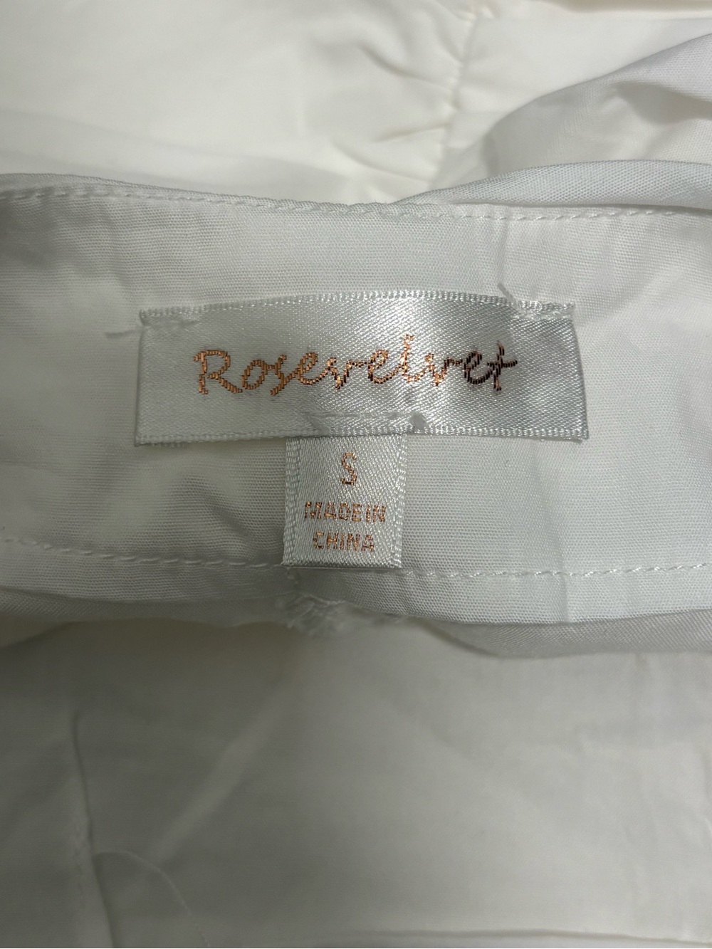 Rosevelvet White Ruched Ruffle Mini Skirt Size Small - Picture 3 of 7